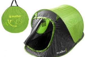Summit Hydrahalt 2 Person Pop Up Tent - Lime Green Camping Easy Pitch Festivals